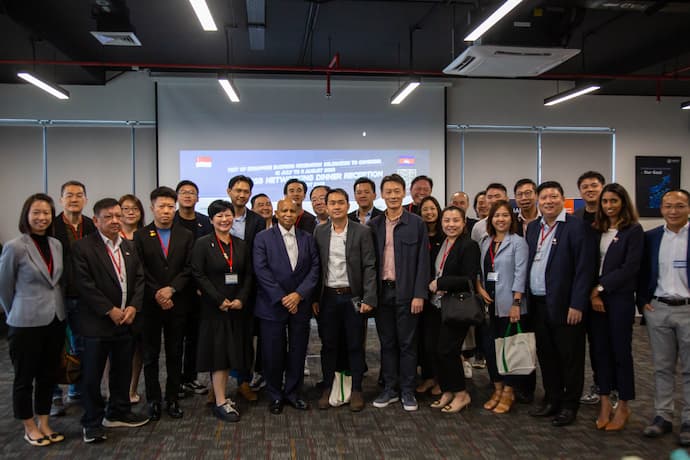 Singapore Business Federation Visits Khmer Enterprise To Understand Cambodia's Startup and SME Ecosystem