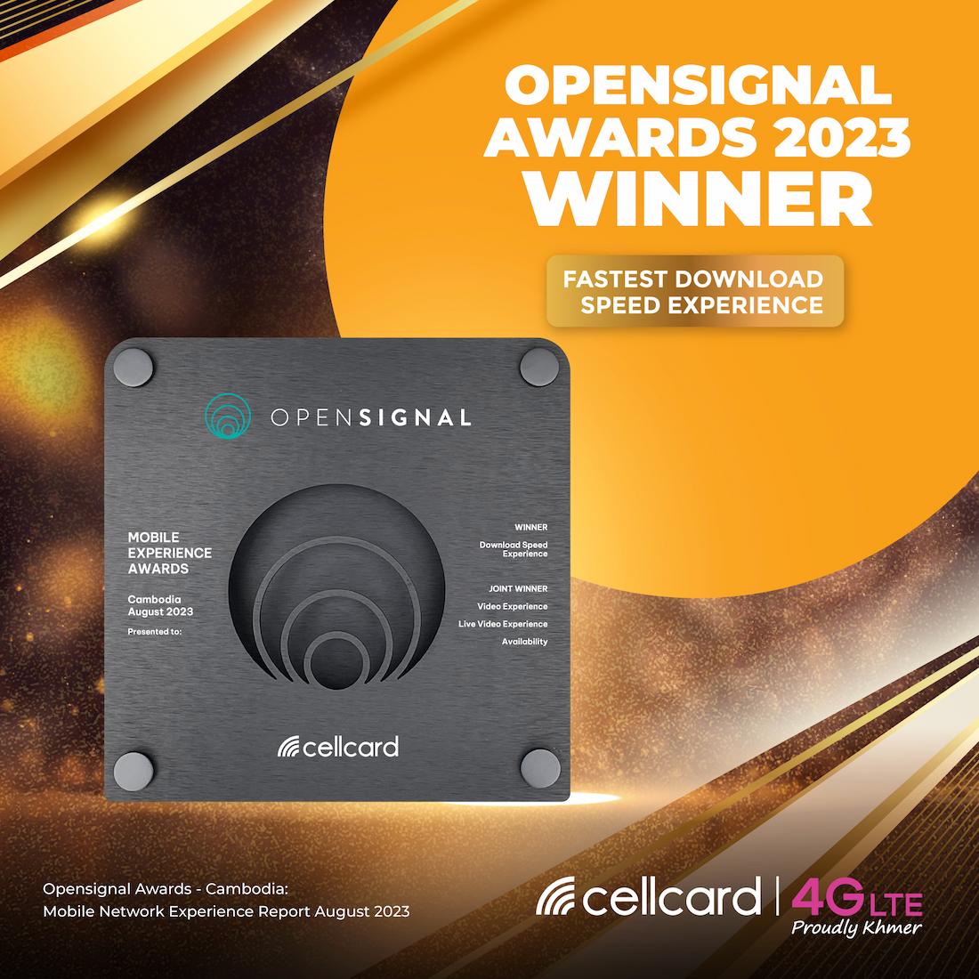 Cellcard Won Fastest Download Experience in Cambodia A Second Time