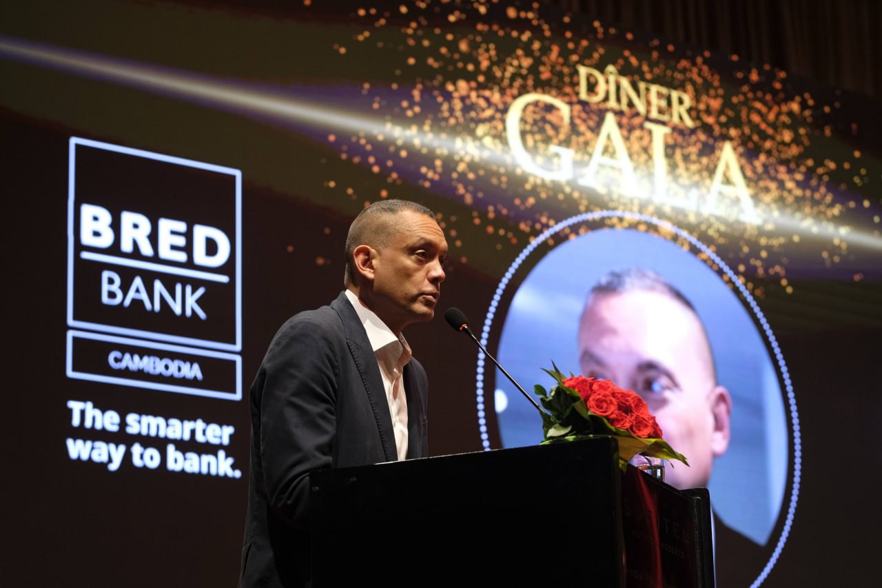 CCIFC President/Chairman, Soreasmey Ke Bin, speaks at the gala dinner